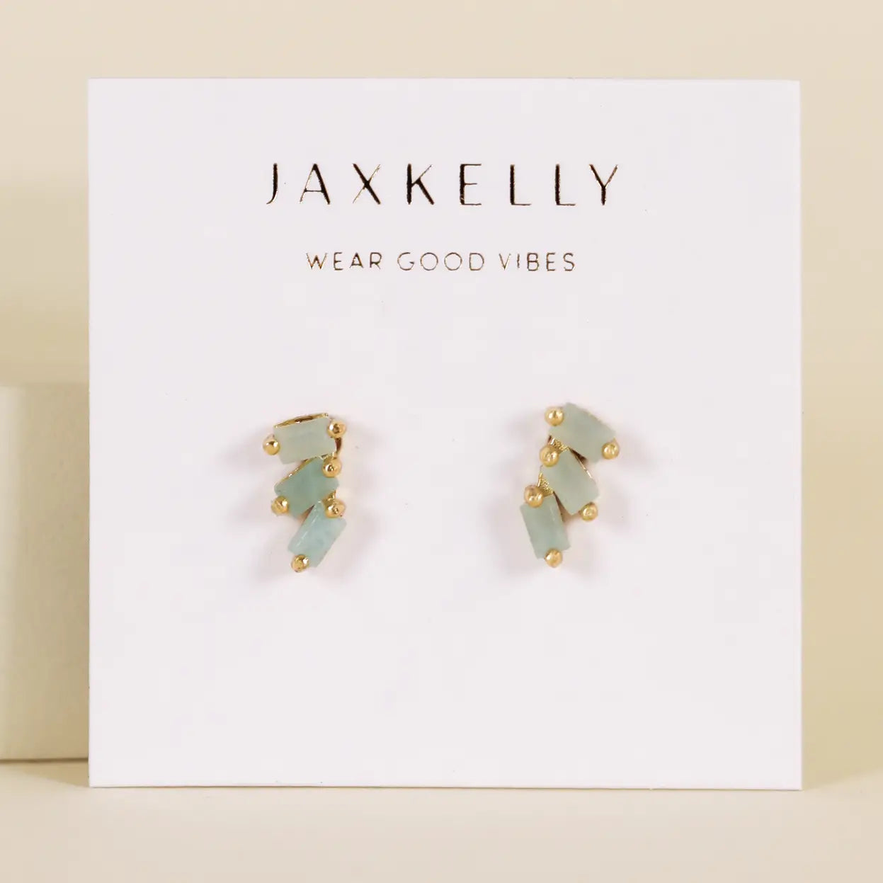 Offset Trio  Gold Earrings