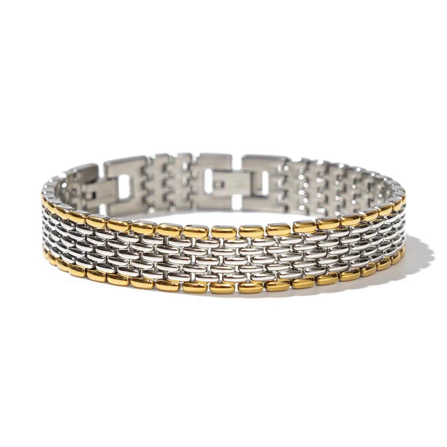 Waterproof Chunky Two-Tone Bracelet
