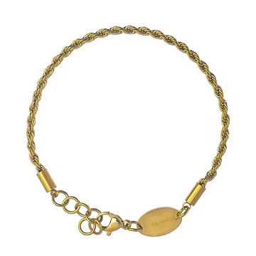 Waterproof Gold Staple Rope Chain Bracelet