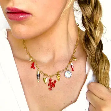 Lobster Bay Charm Necklace - Coastal Style Jewelry