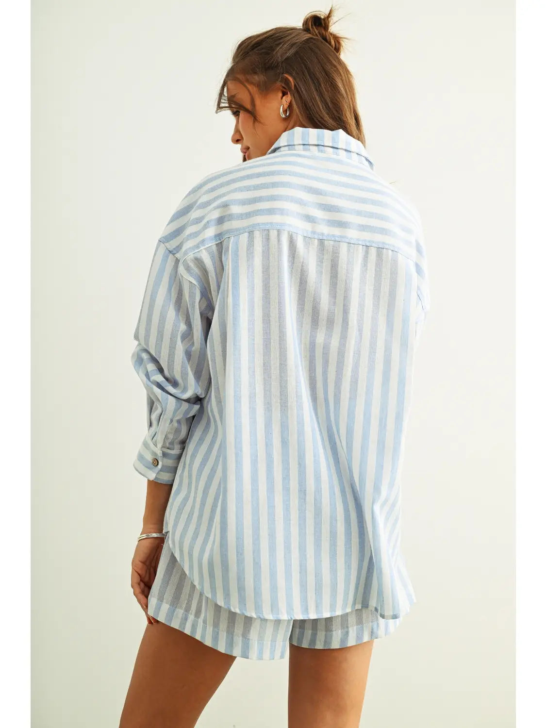 Striped Button Down Linen Shirts