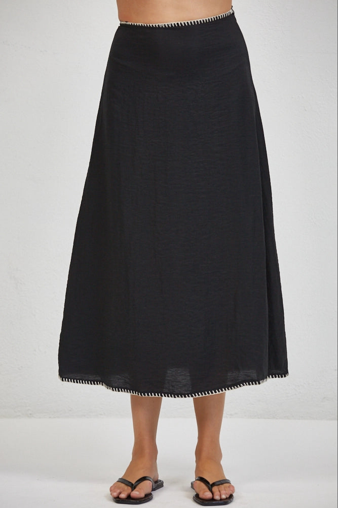 Linen Midi Skirt