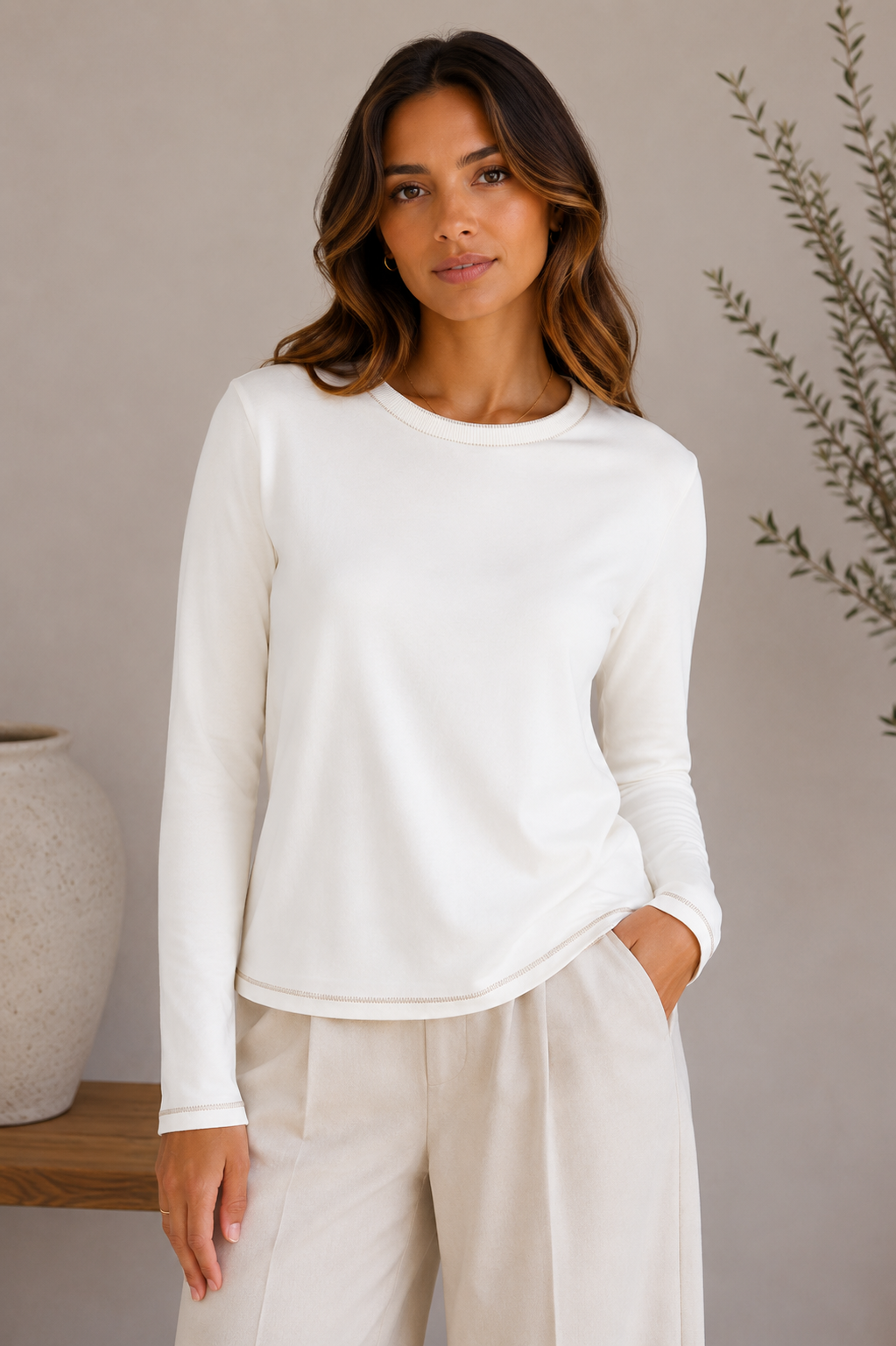 Long Sleeve Crew Neck Sweatshirt