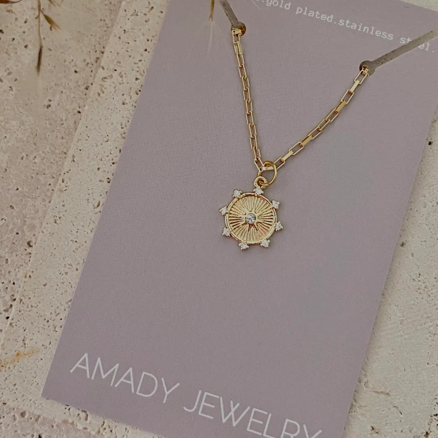 Coin Star Charm Pendant Necklace