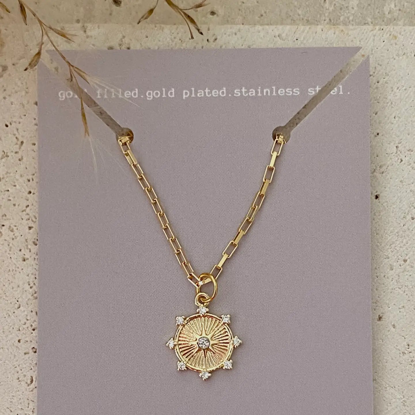 Coin Star Charm Pendant Necklace