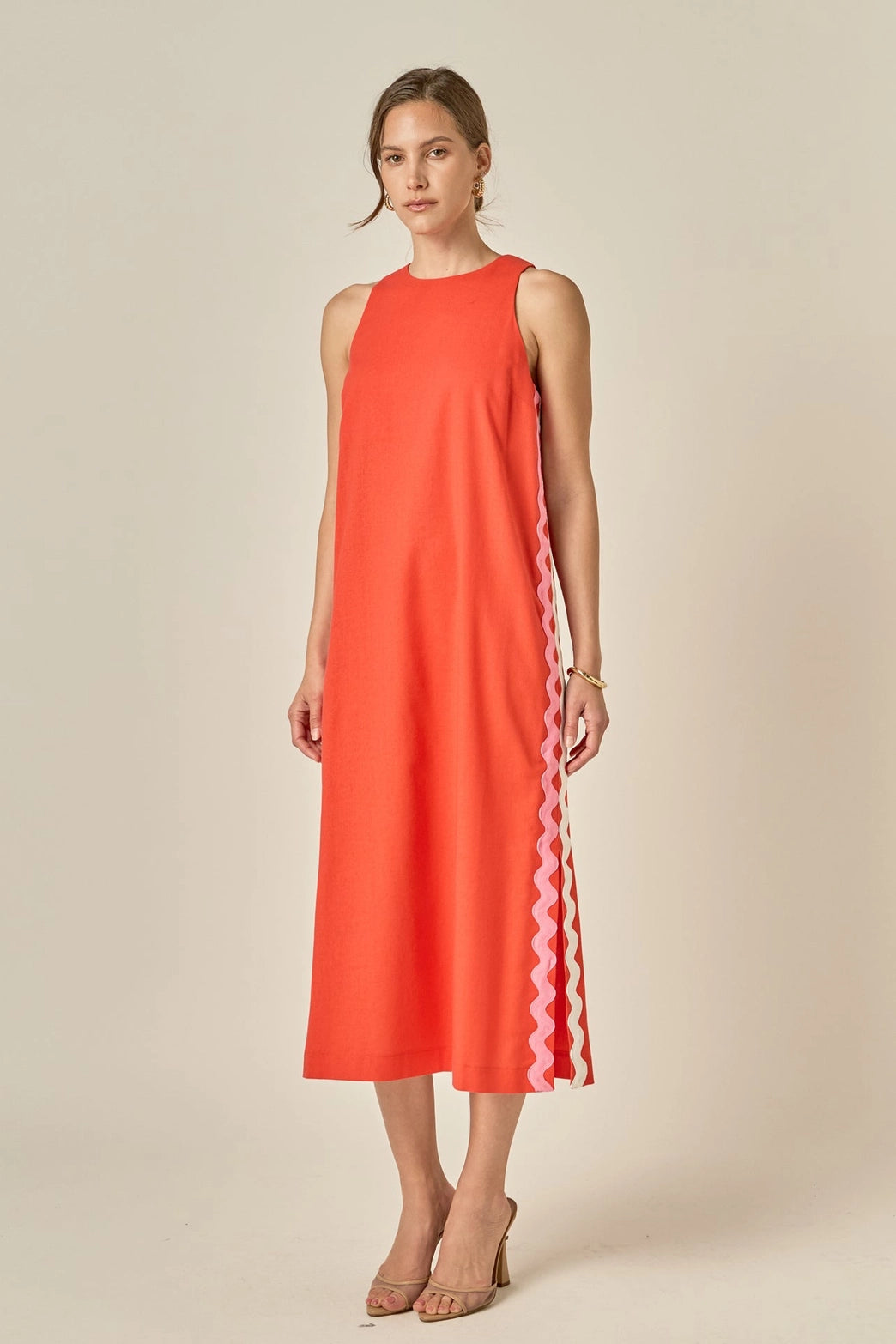 Sleeveless Ric Rac Midi Dress