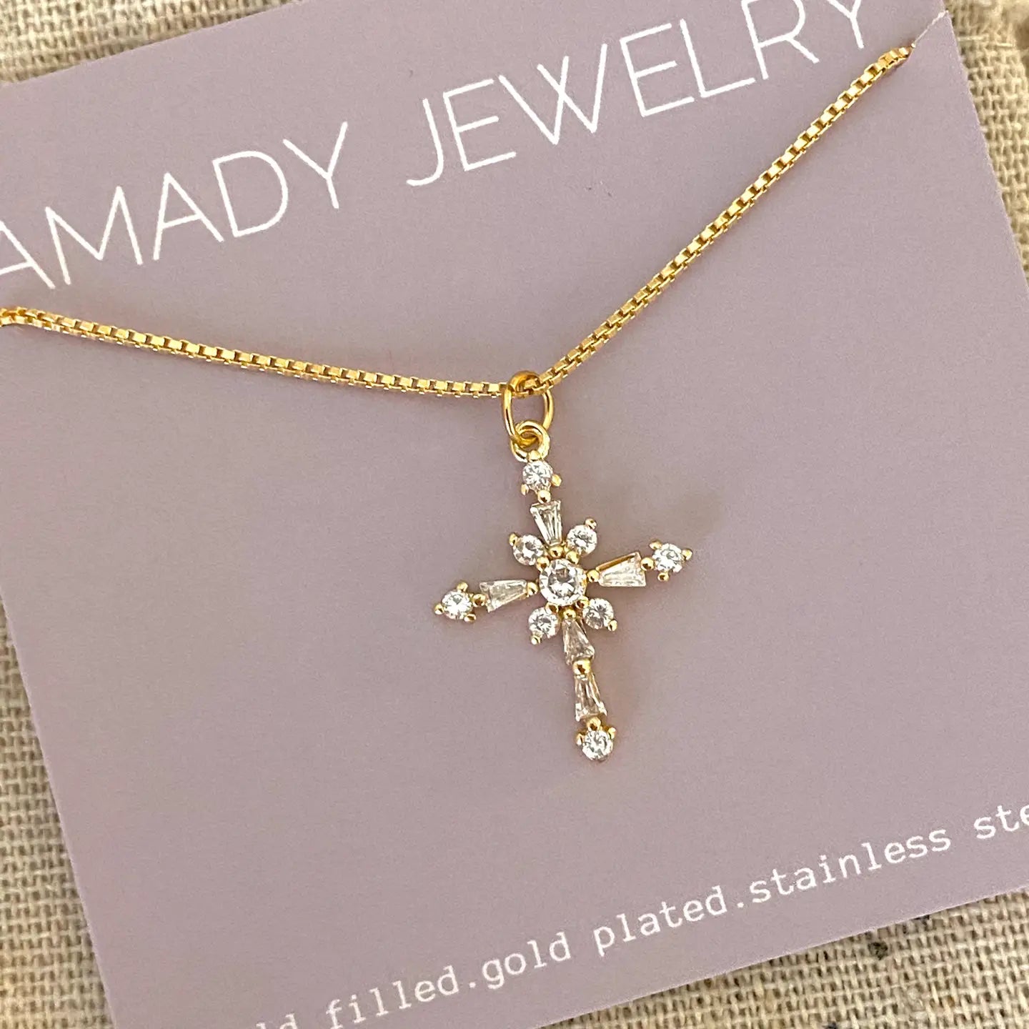 Cross Charm Pendant Glass