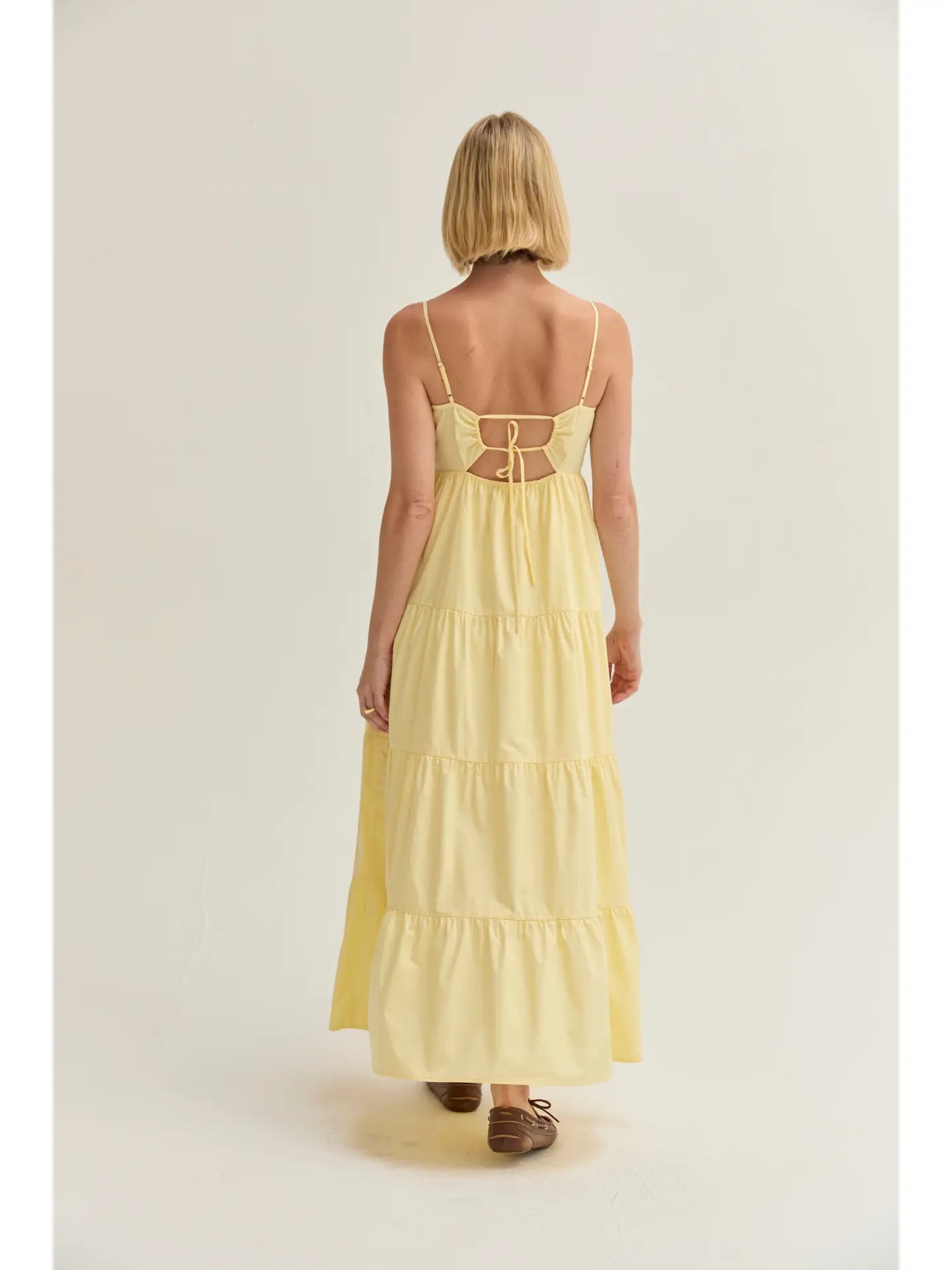 Iris Poplin Tiered Maxi Dress