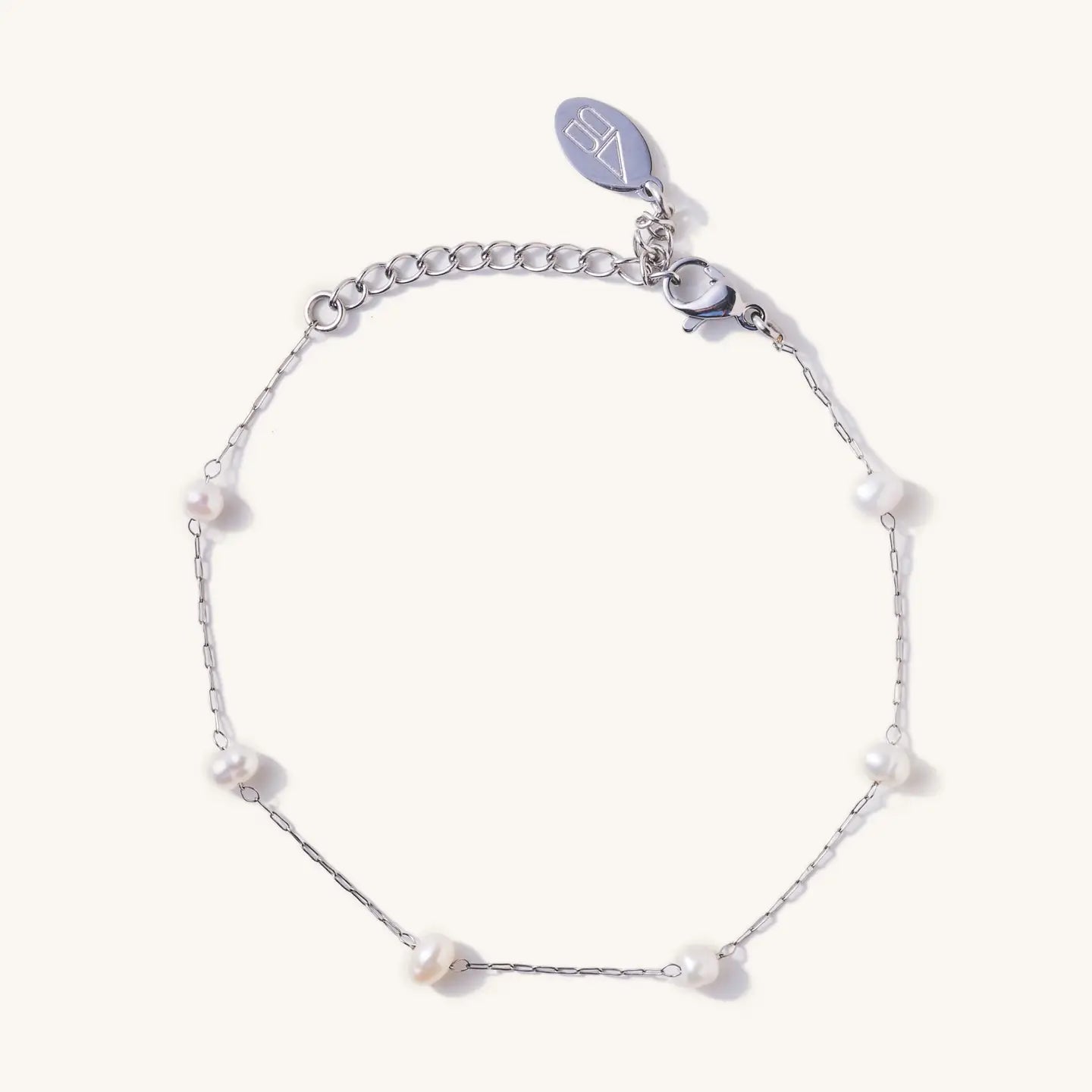 Camille Pearl Bracelet- Silver