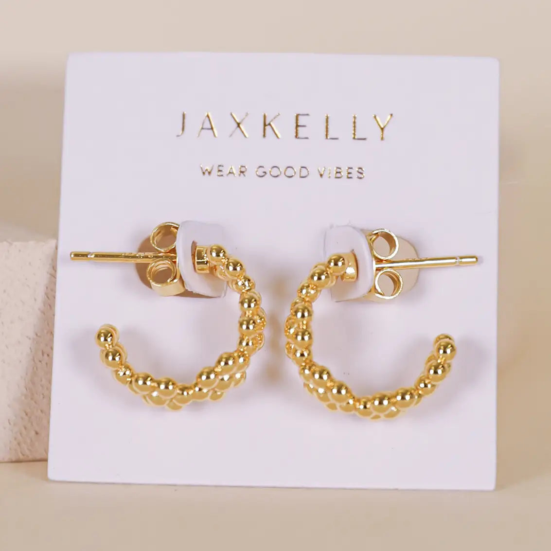Petite Flower Hoop Earrings - 18k Gold Plated