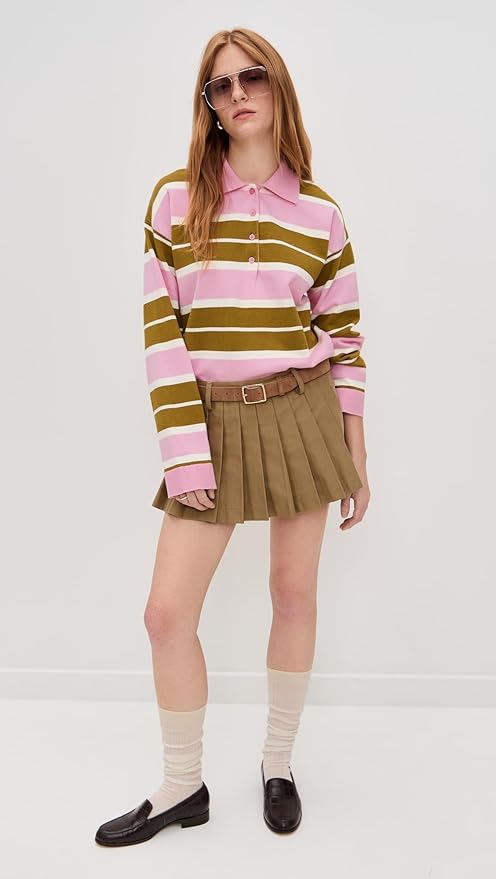 Striped Polo Knit Shirt