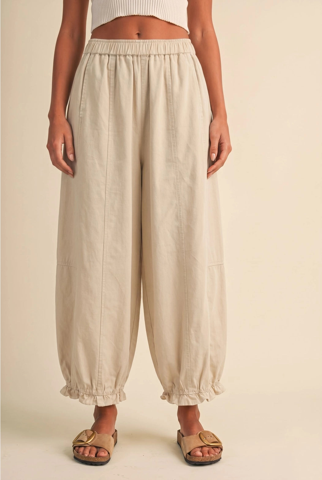 Elastic Waist Balloon Pants