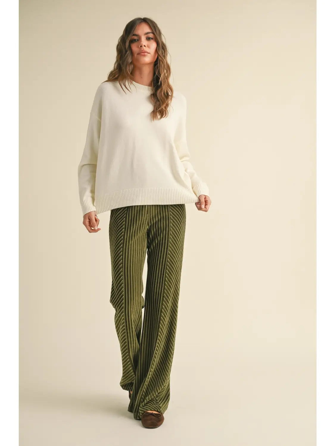 Striped Pattern Sweater Top
