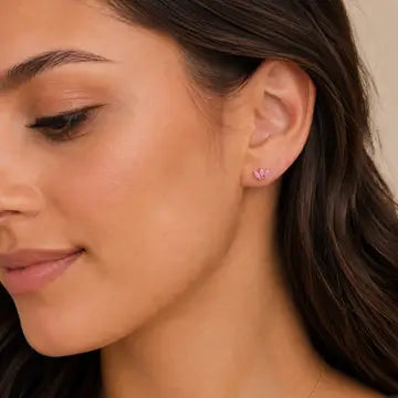 Opal Crown Stud - Gold Earrings