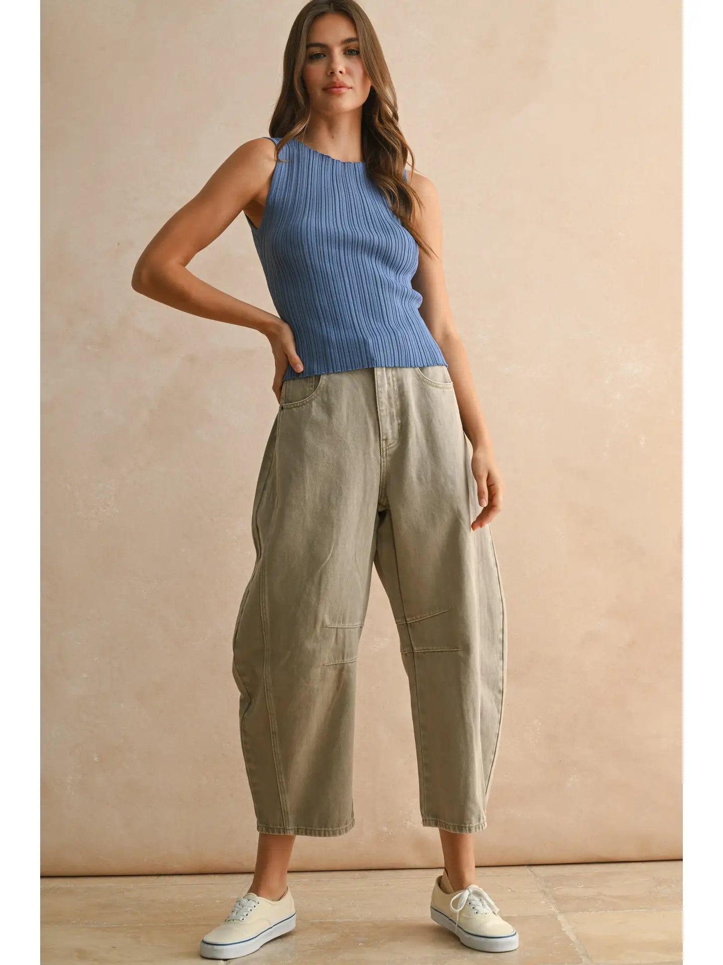 Viscose Ribbed Knitted Top