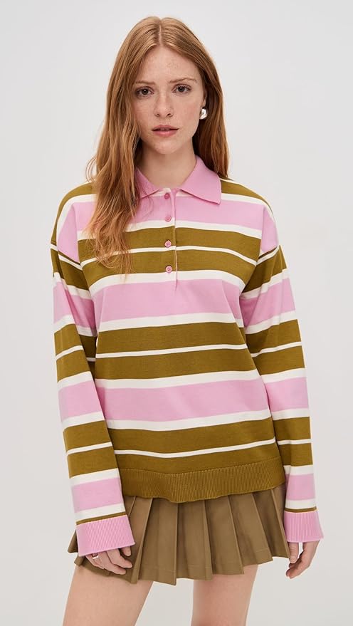 Striped Polo Knit Shirt