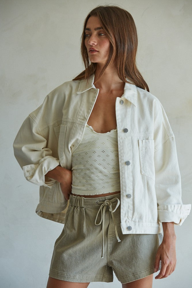 Woven Denim Washed Jacket