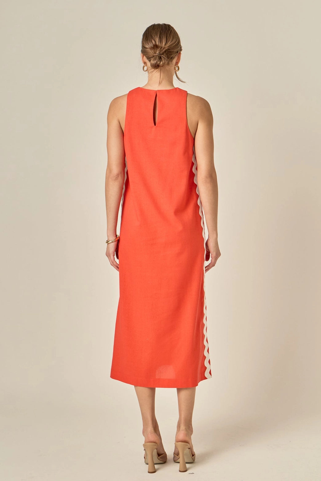 Sleeveless Ric Rac Midi Dress