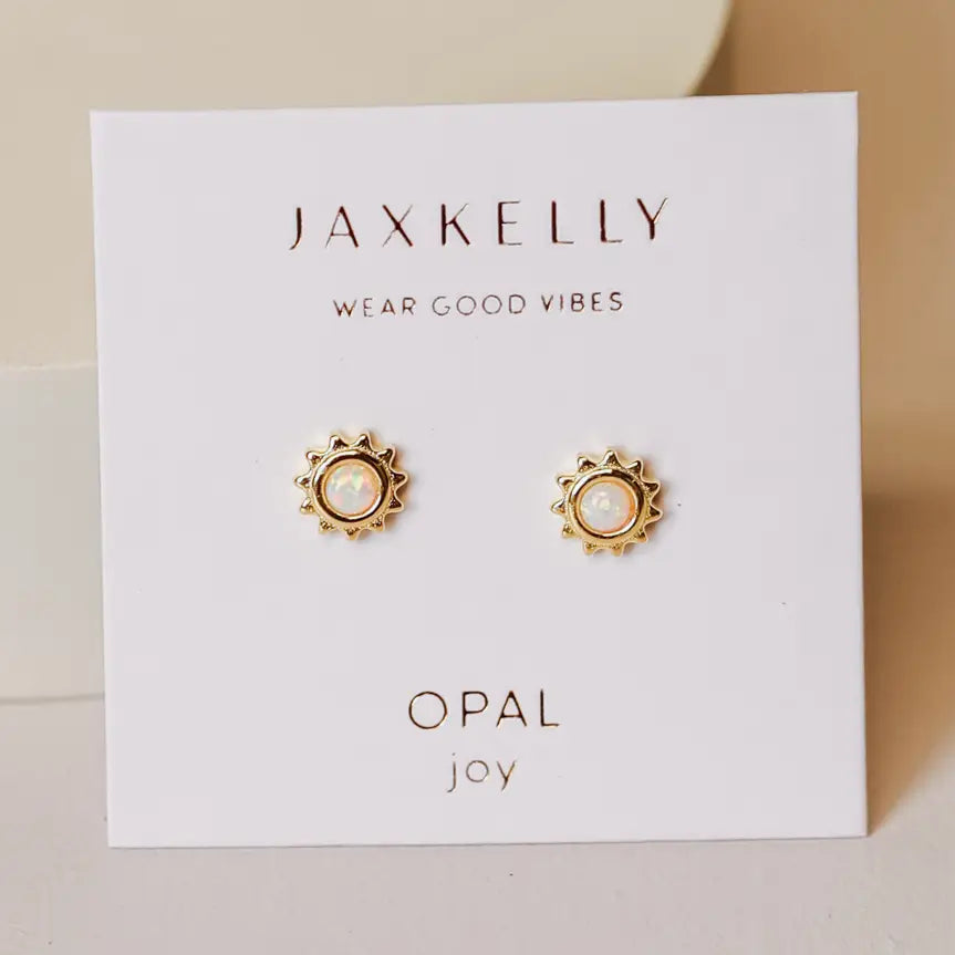 Sun Stud Gold Earrings