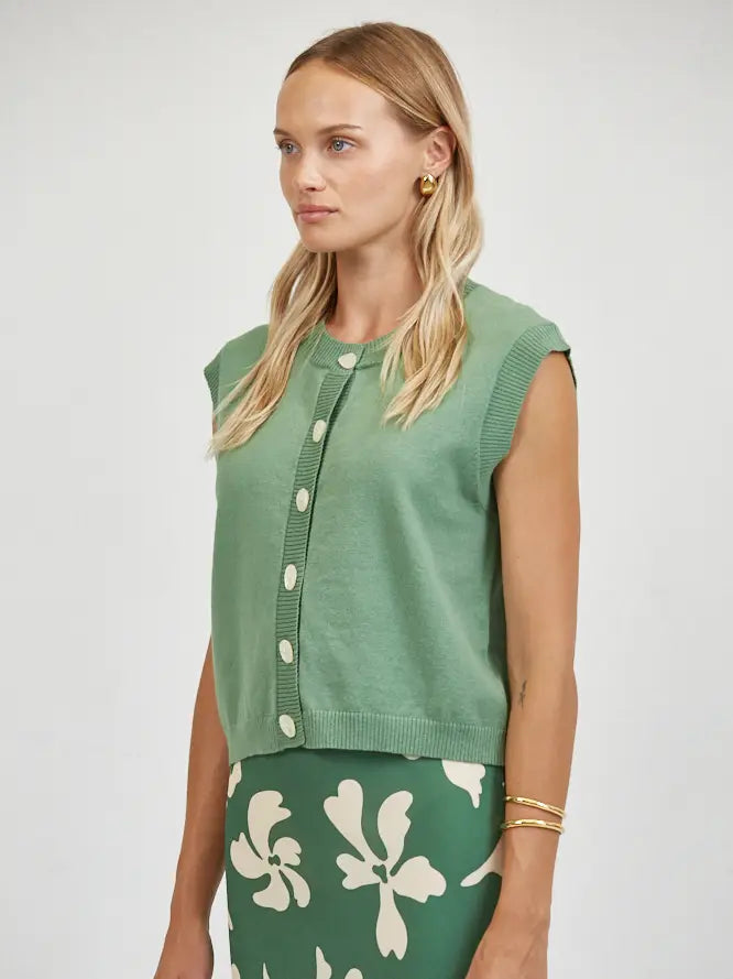 Crew Neck Sleeveless Vest Top