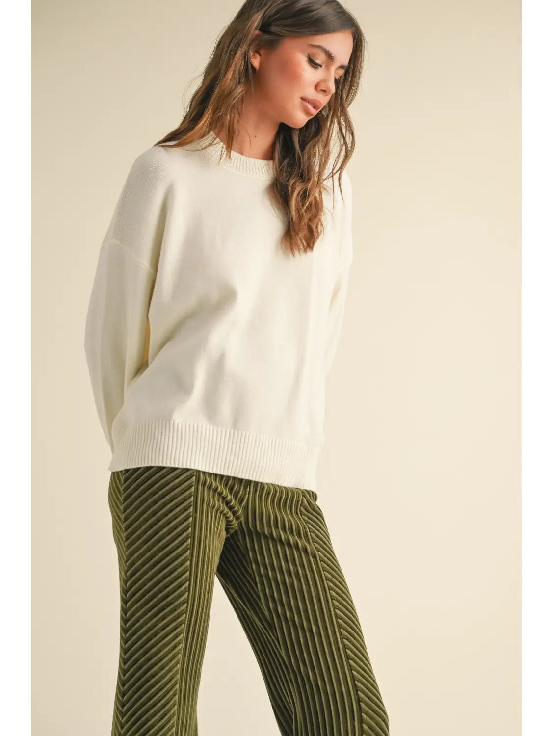Striped Pattern Sweater Top