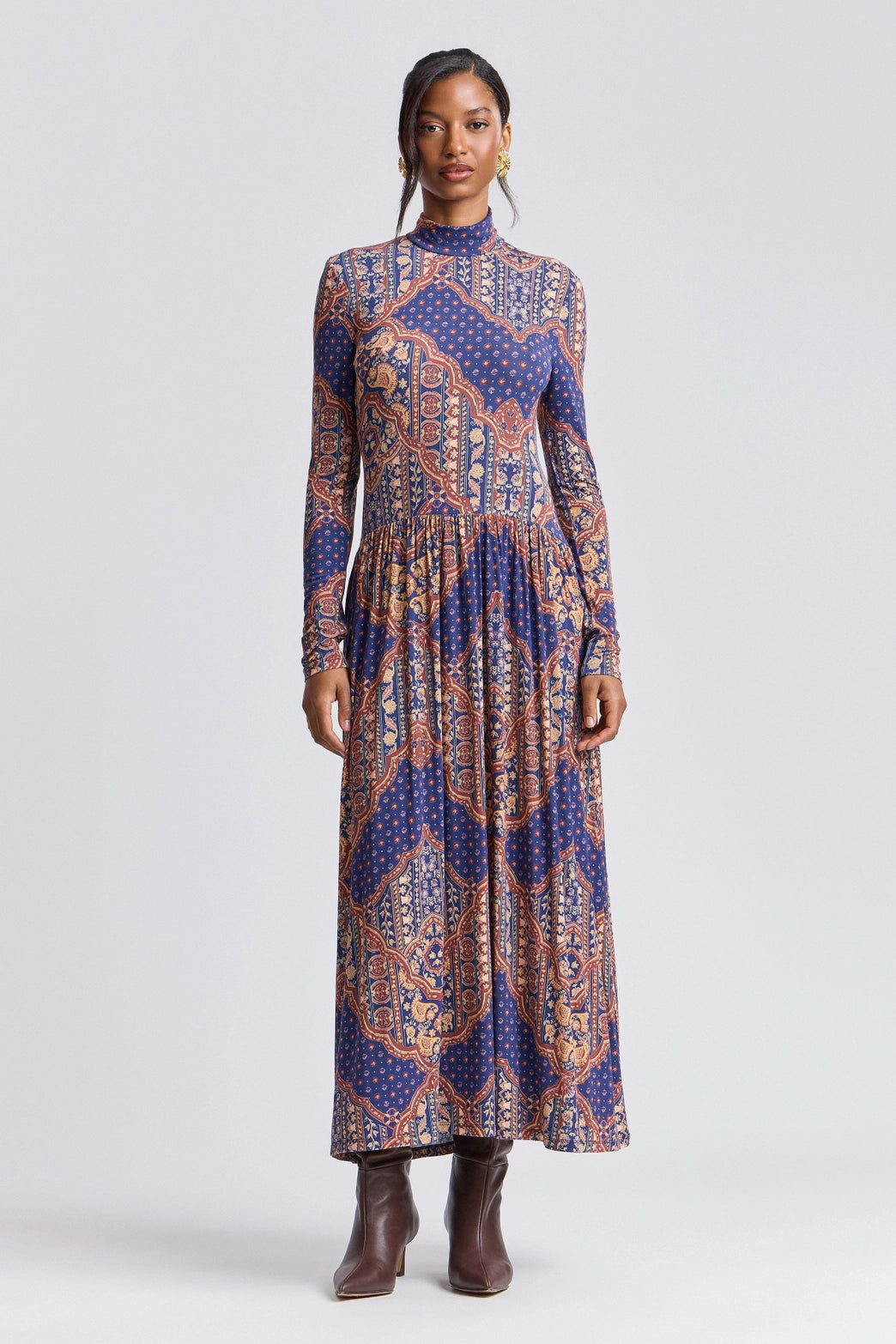 Drop-Waist Jersey Maxi Dress