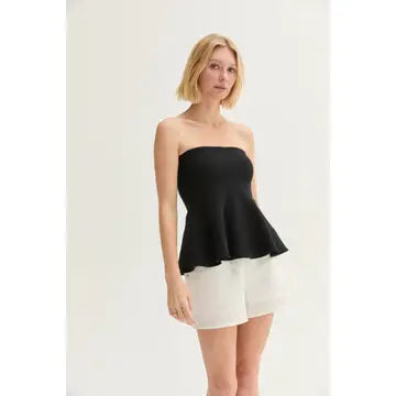 Bella Jacquard Knit Peplum Top