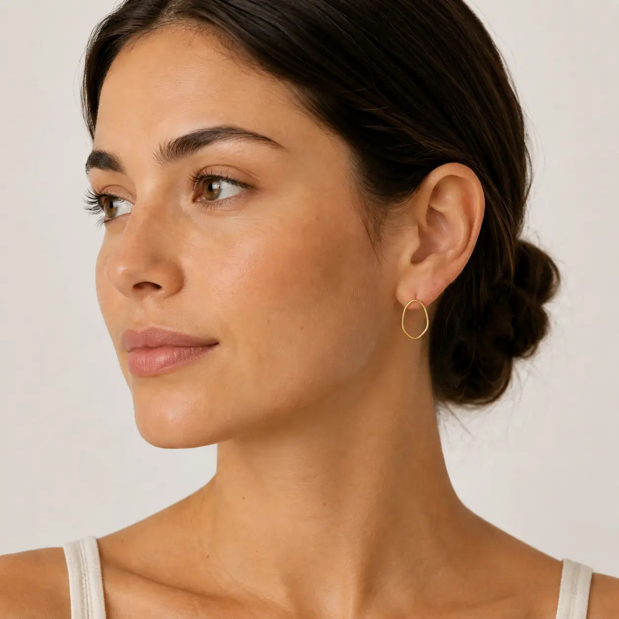 Gold Organic Hoop