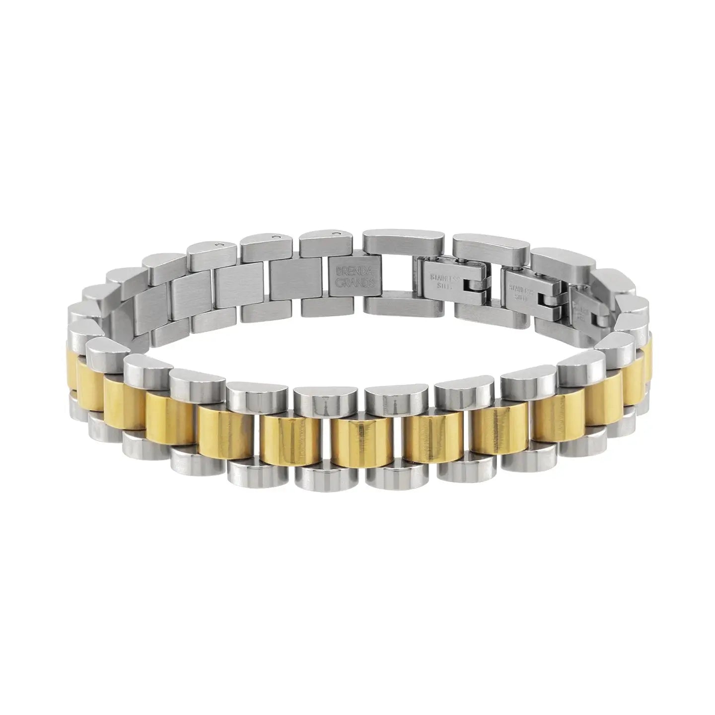 Waterproof Two Tone Watch Band Bracelet