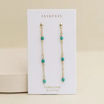 Gemstone Chain Drop Earring
