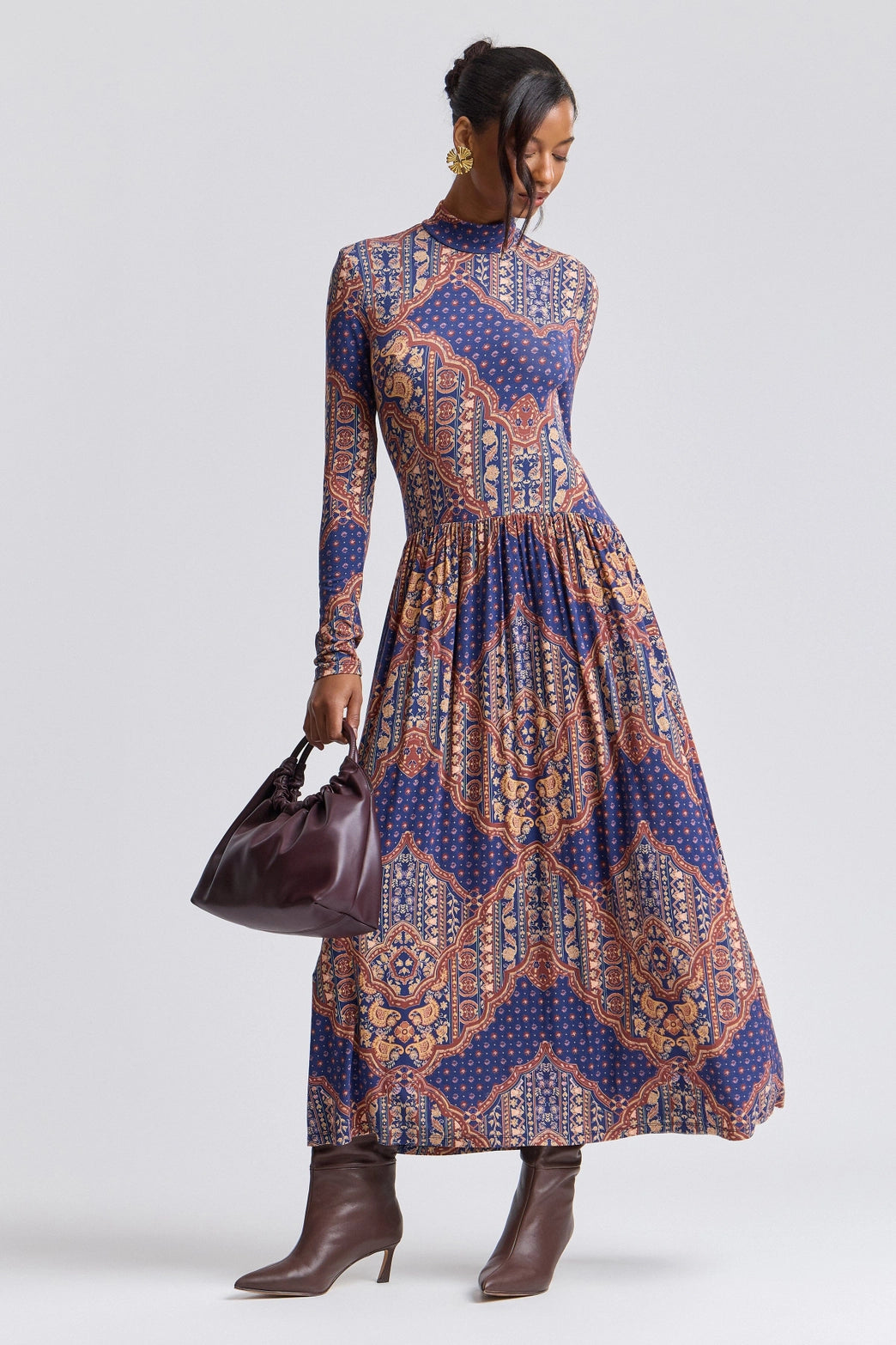 Drop-Waist Jersey Maxi Dress