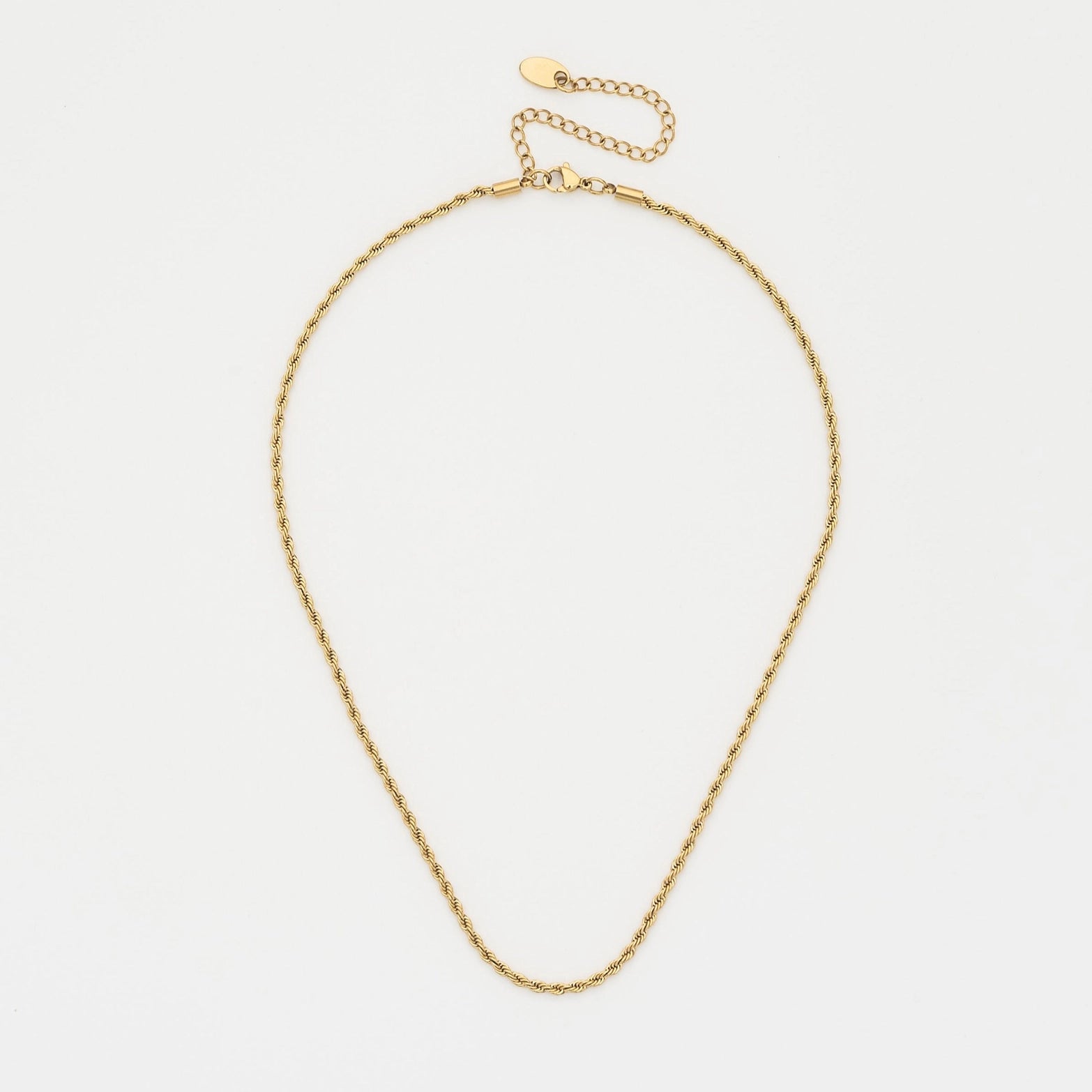 Waterproof Gold Rope Chain Necklace