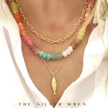 Gold Fish Pendant Necklace - Nixi