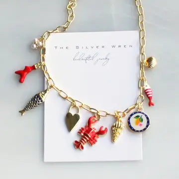 Lobster Bay Charm Necklace - Coastal Style Jewelry