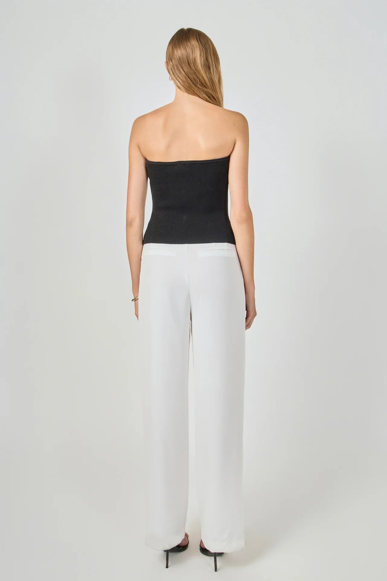 Seashell Trim Tube Knit Top