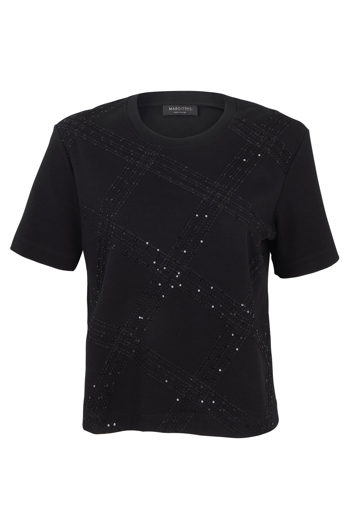 Midnight Shimmer Plaid Tee