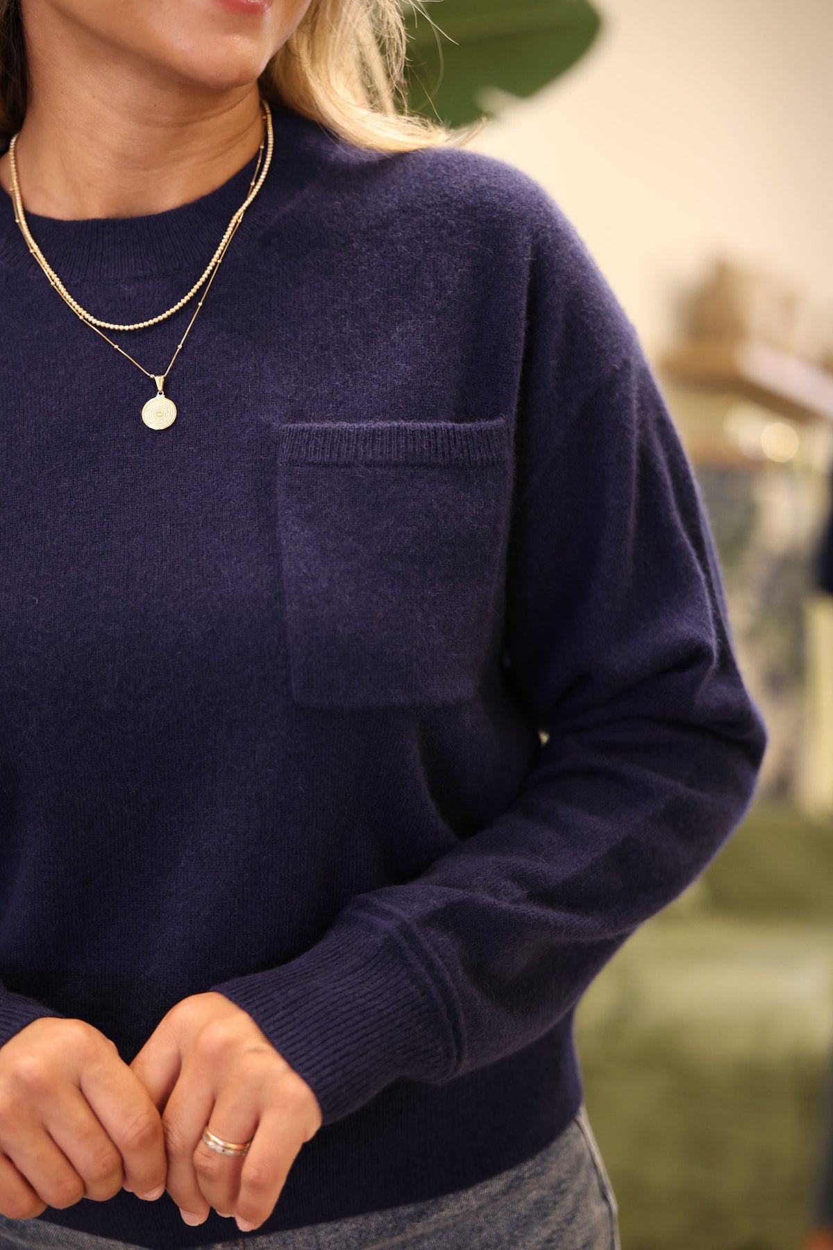 Celestial Cashmere Pocket Sweater
