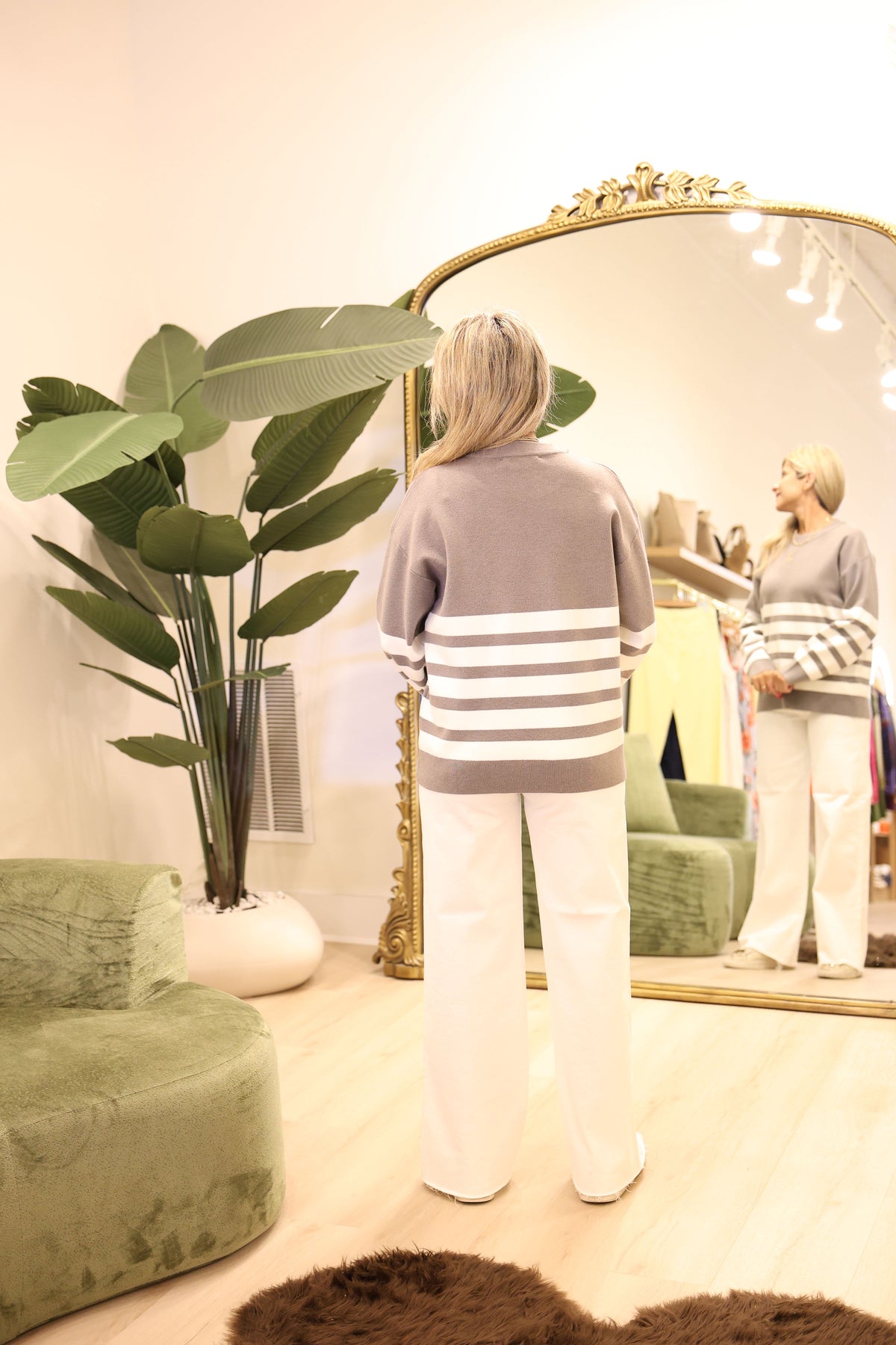 Stripe Round Neck Sweater
