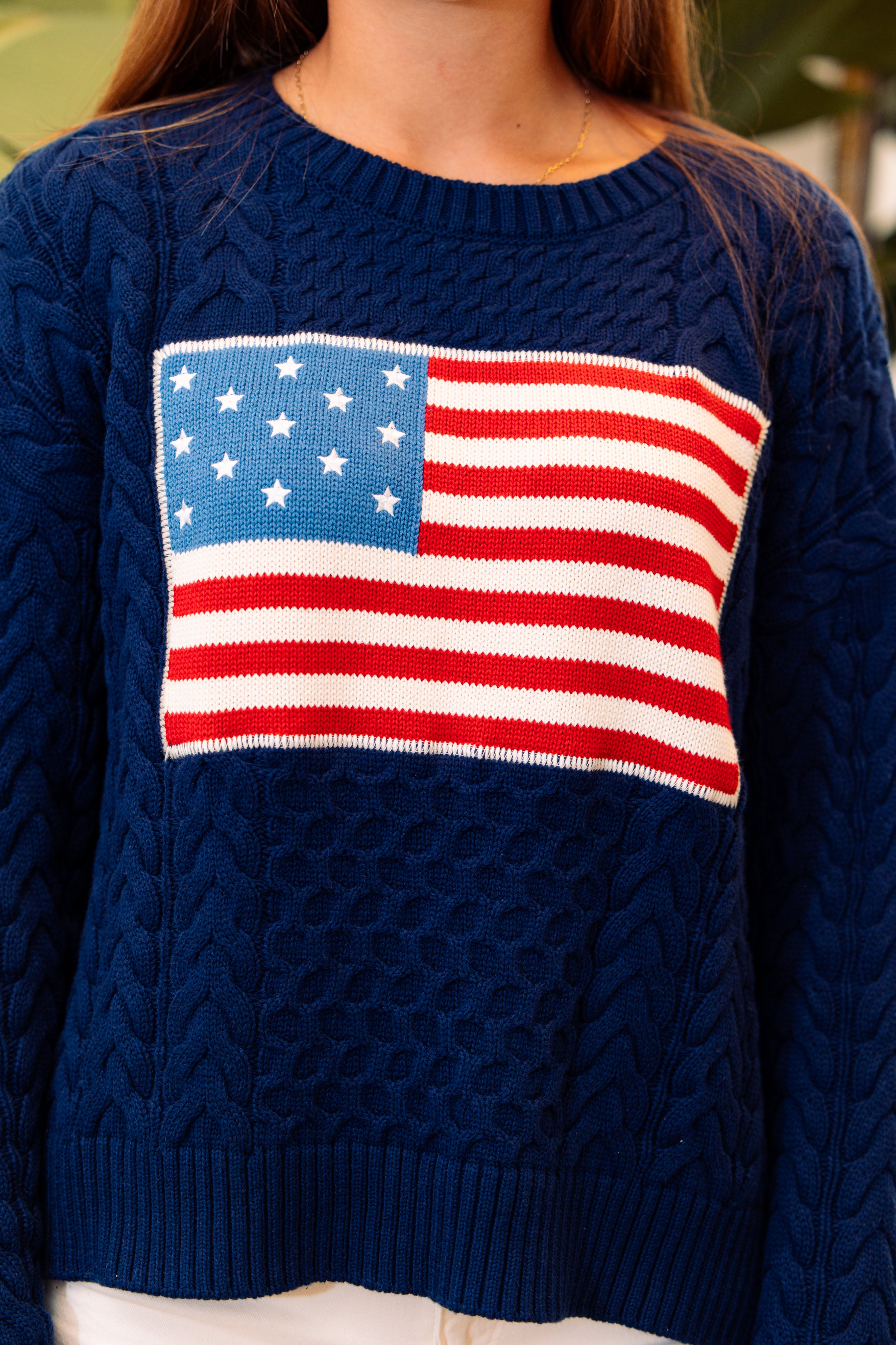 Cable Flag Sweater