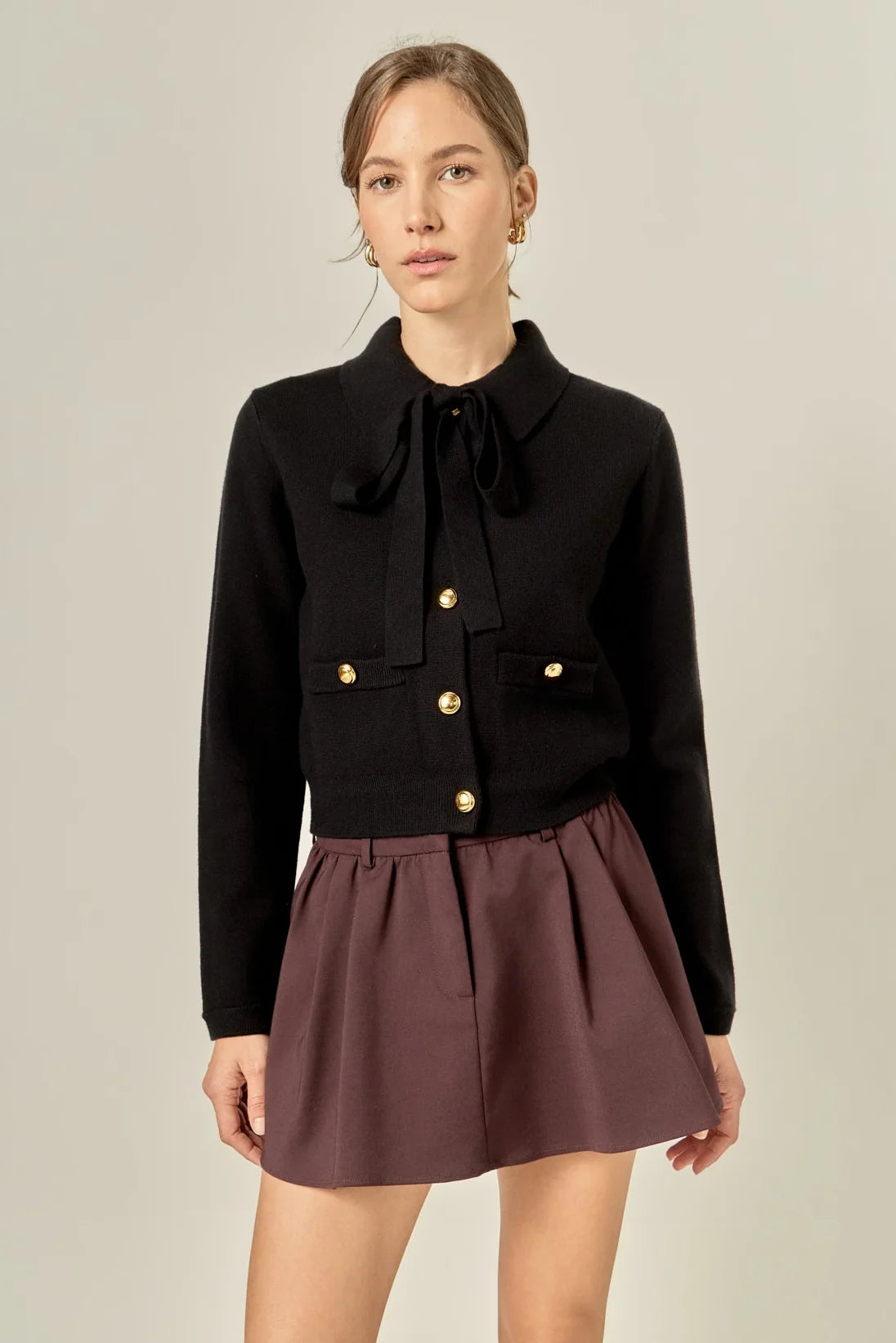 Cardigan W/ Gold Button
