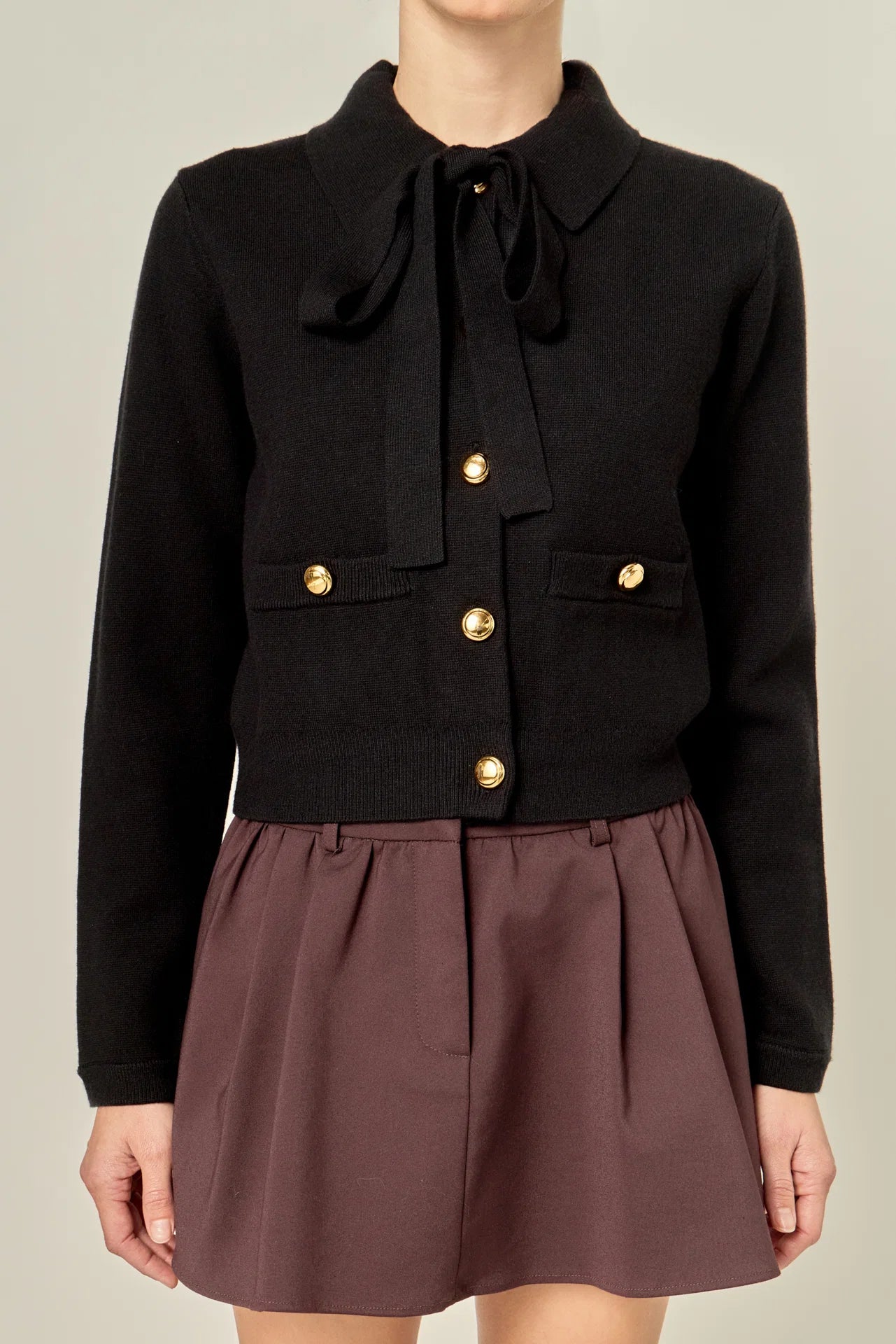 Cardigan W/ Gold Button