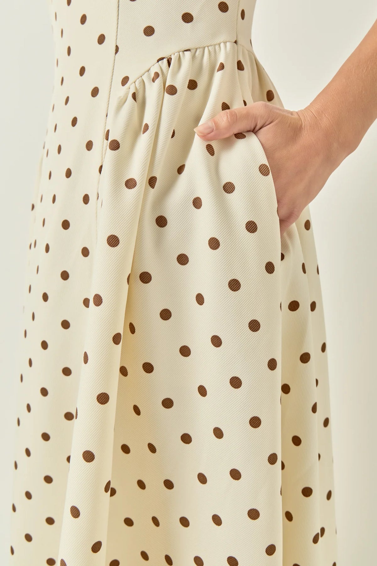 Polka Dot Sleeveless Midi Dress