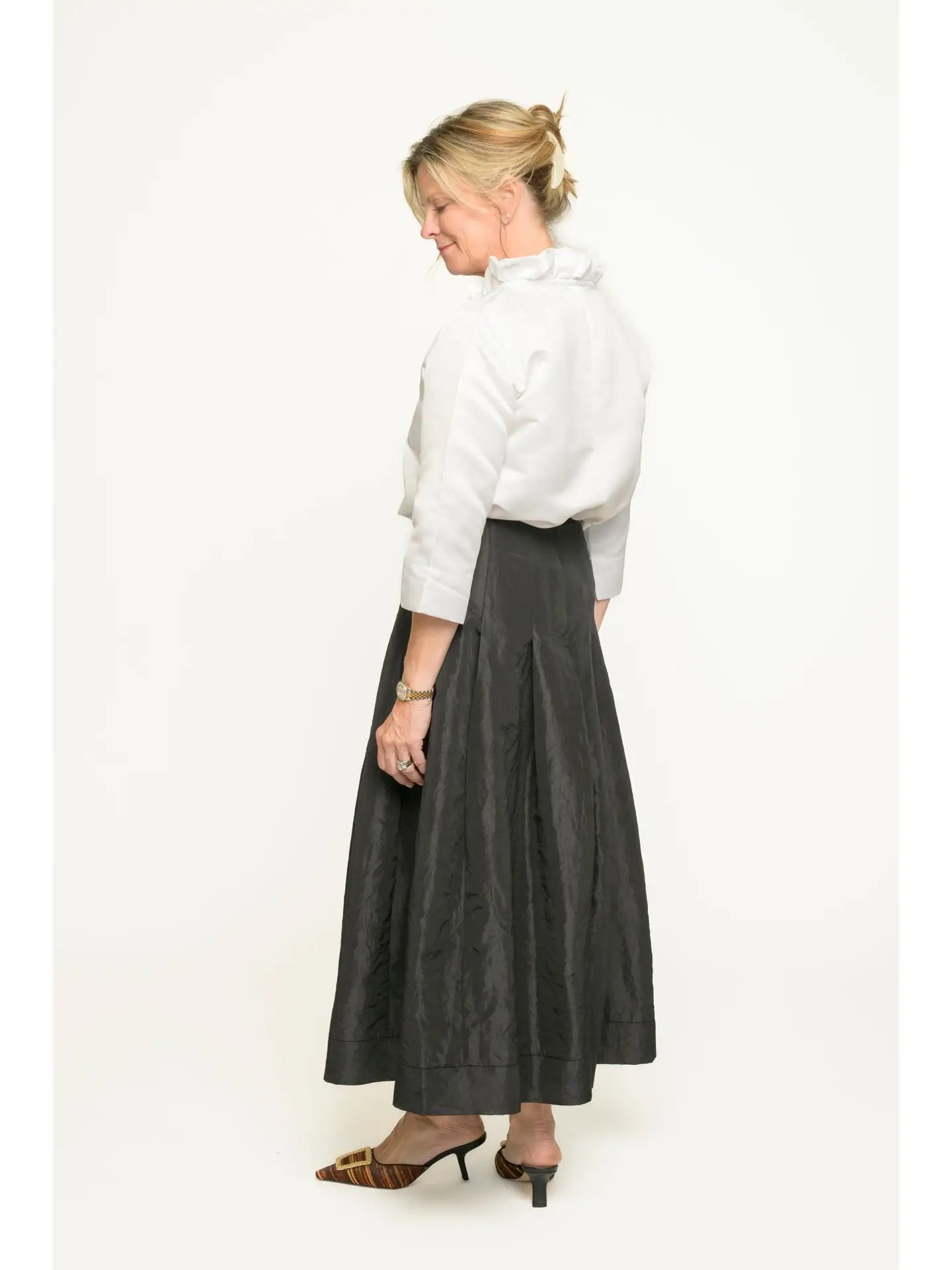 Darcy Snow White Taffeta Top
