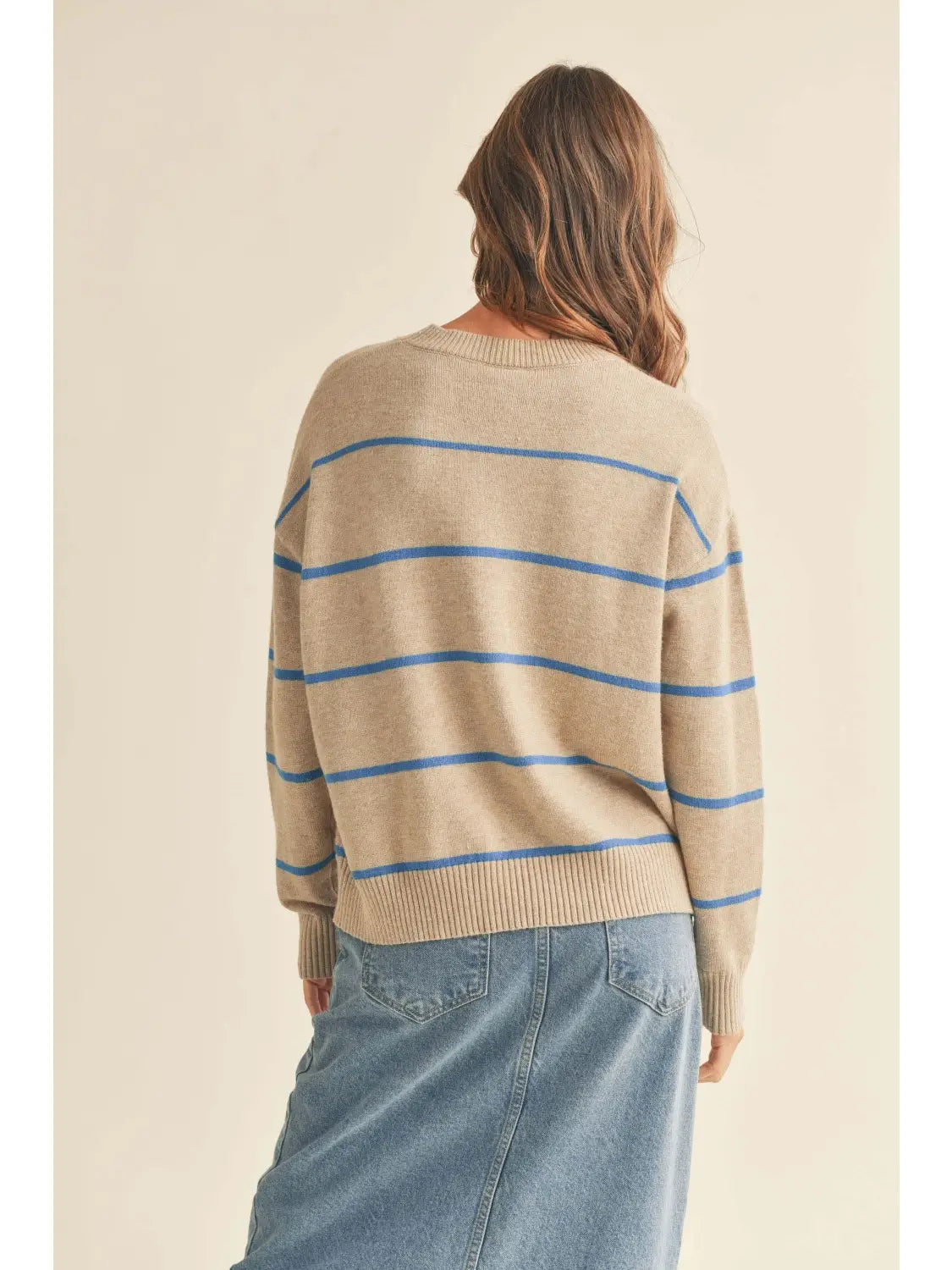 Striped Pattern Sweater Top