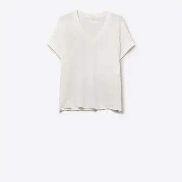 V-Neck Short Sleeve Fine Knit Sweater