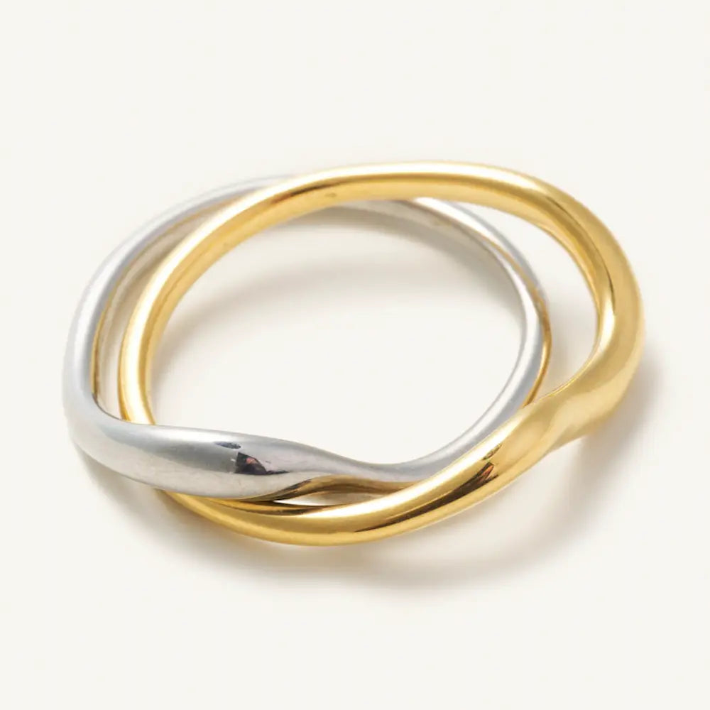 Devin Mixed Metal Ring- 7,8