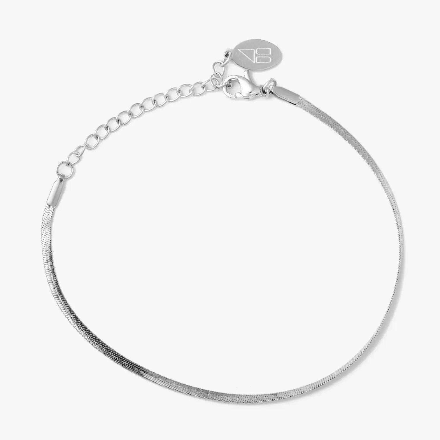 Micro Silver Herringbone Bracelet