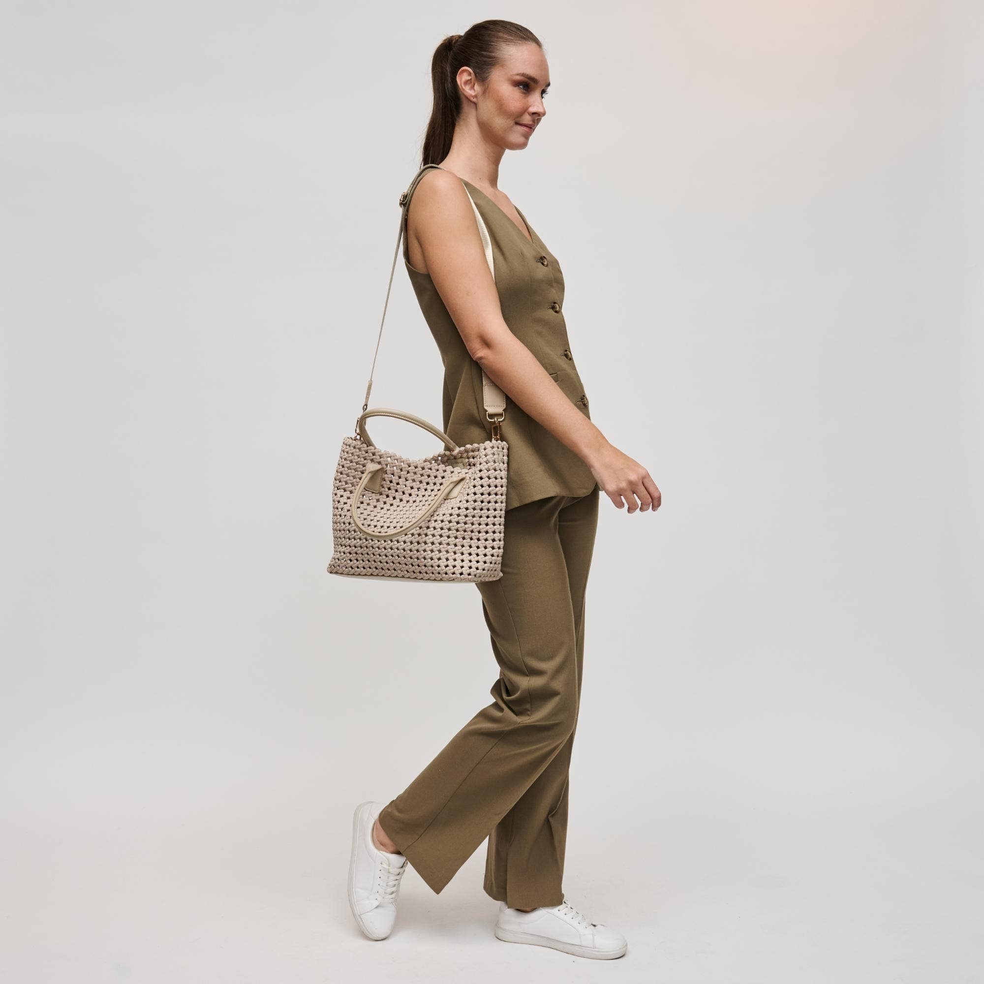 Solstice Medium Hand Woven Knot Tote