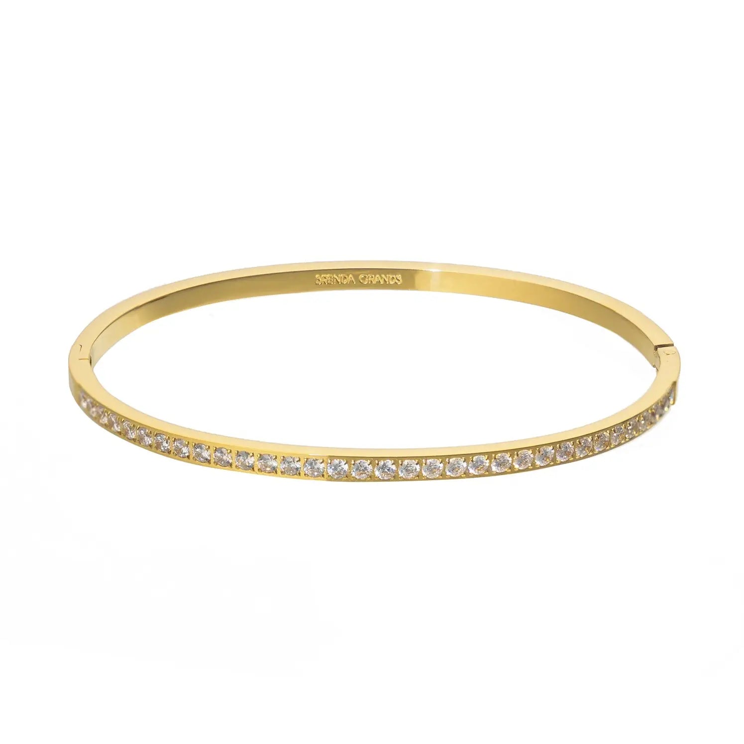 Waterproof Gold Lined Diamond Bangle