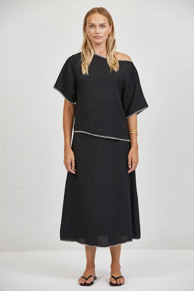 Linen Midi Skirt